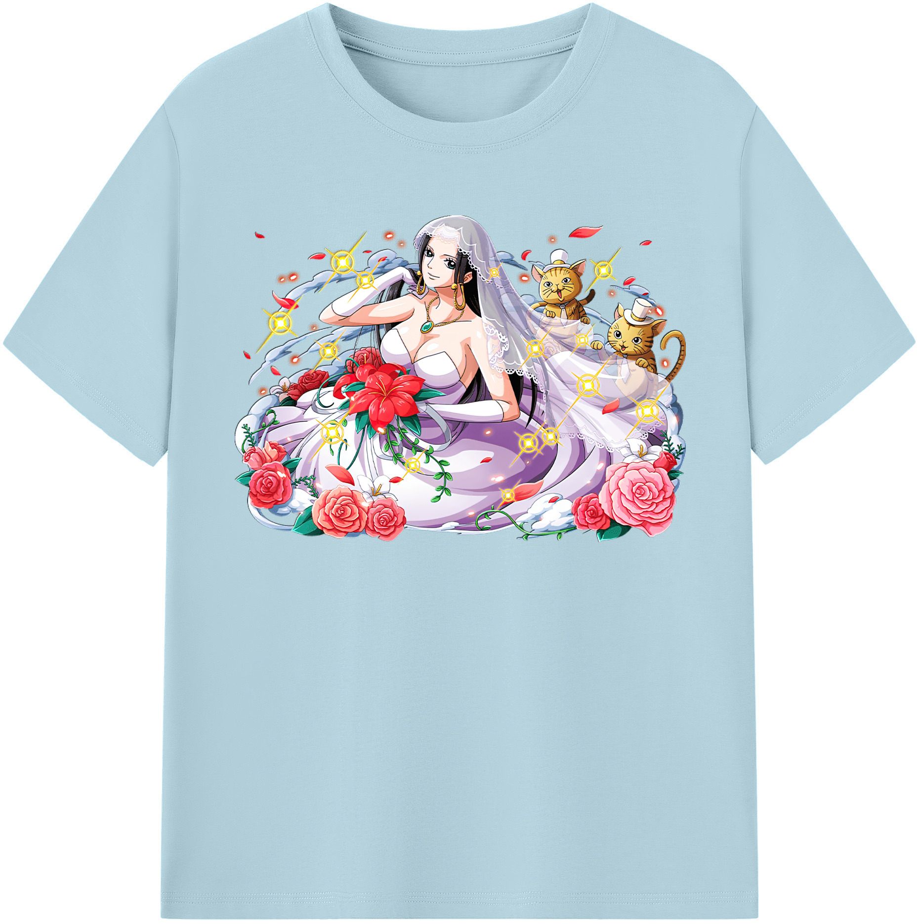ワンピース ボア・ハンコック ONE PIECE Boa·Hancock 綿100％半袖Tシャツ（フロントプリント）